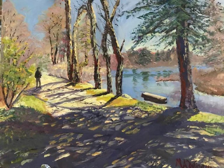 An Afternoon Walk 11X14 Oil on Linen Panel  [SOLD – prints still available]