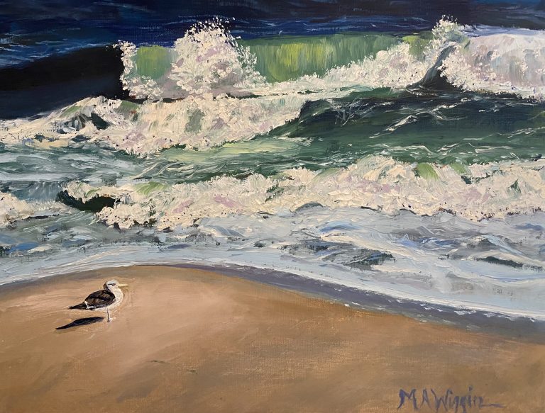 The Sunbather 11X14 Oil on linen panel ($350 Framed – prints also available)
