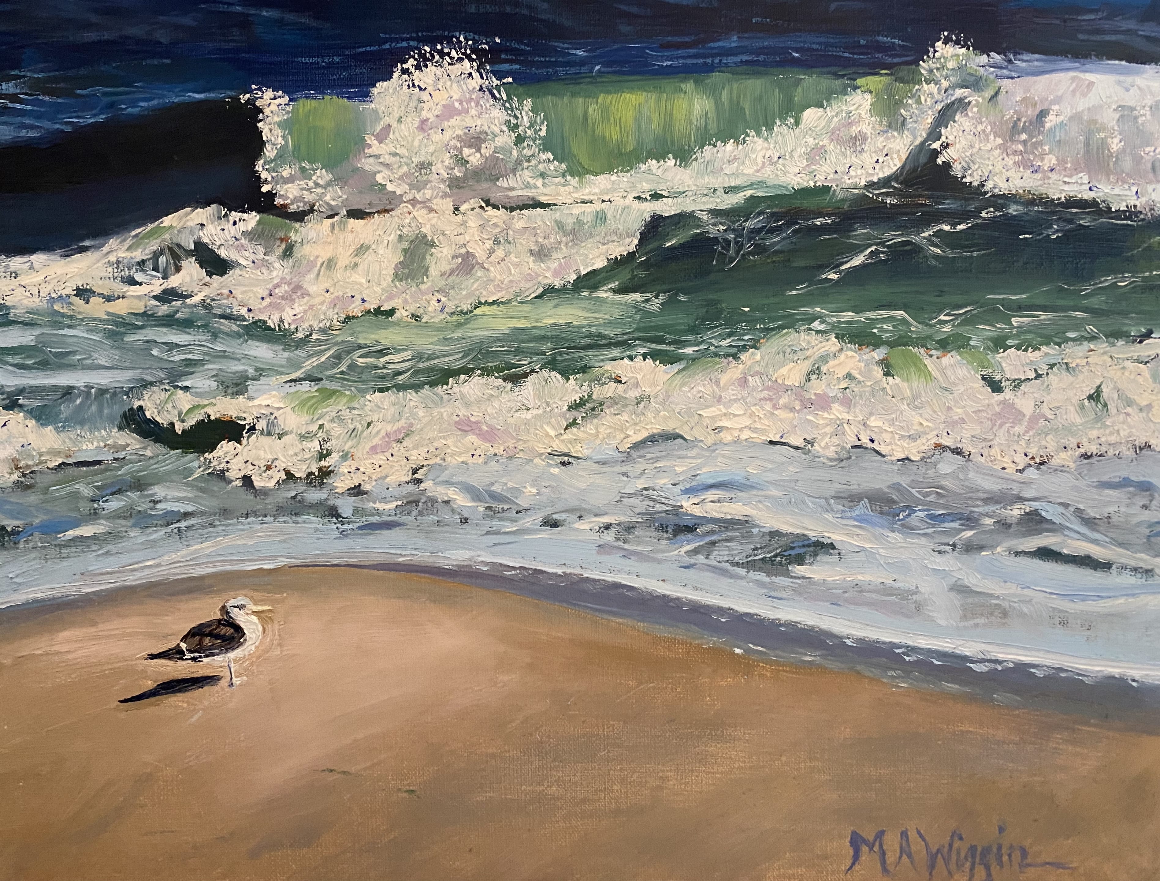 The Sunbather 11X14 Oil on linen panel ($350 Framed – prints also available)