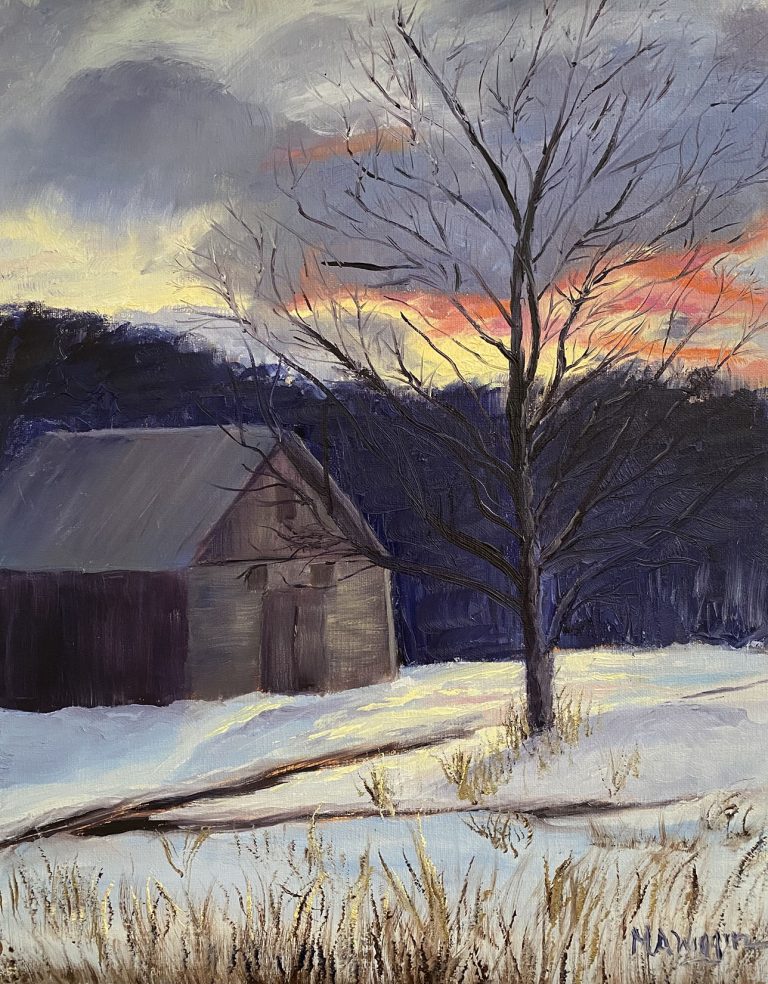 Twilight Walk 11X14 Oil on linen panel ($550 Framed)