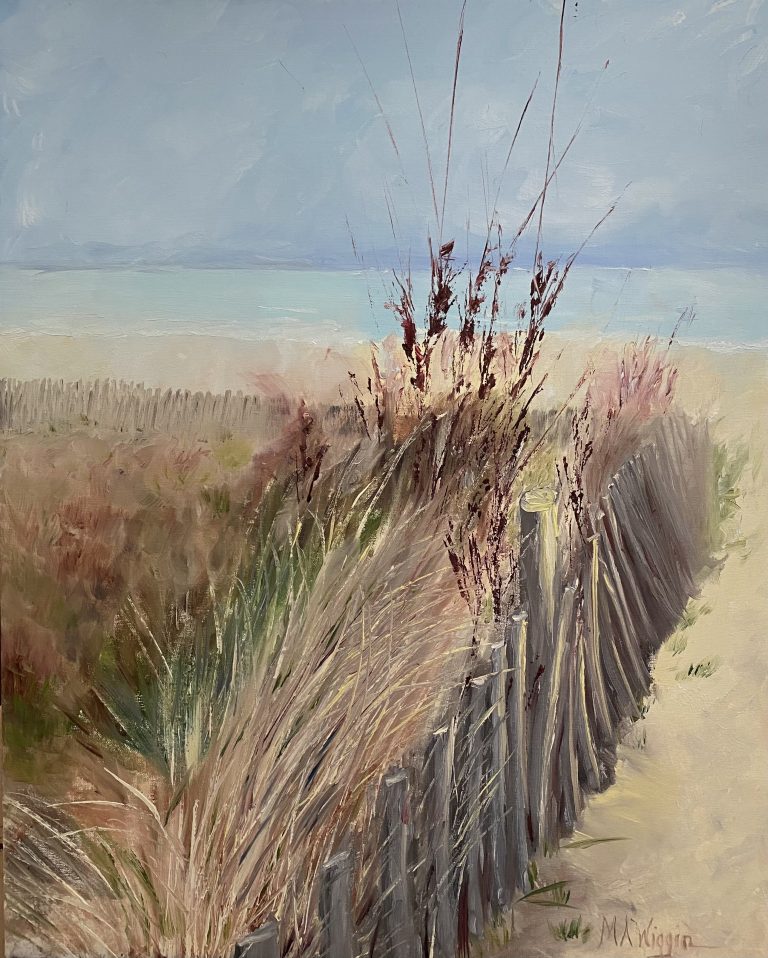 Misty Morning Beach Vibes 16X20 Oil on Linen Panel (Sold)