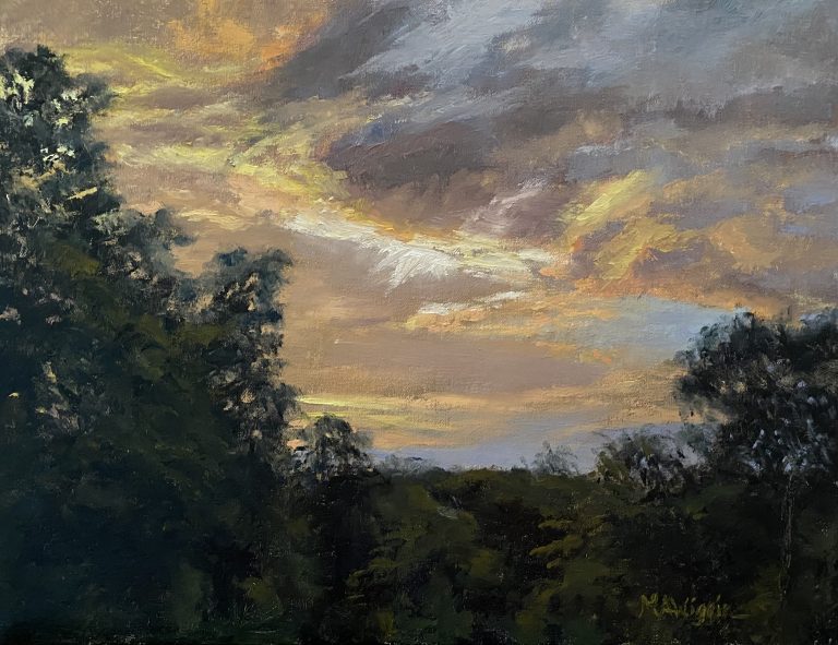 Last Gasp of Glorious Color 11X14 Oil on Linen ($550 Framed)