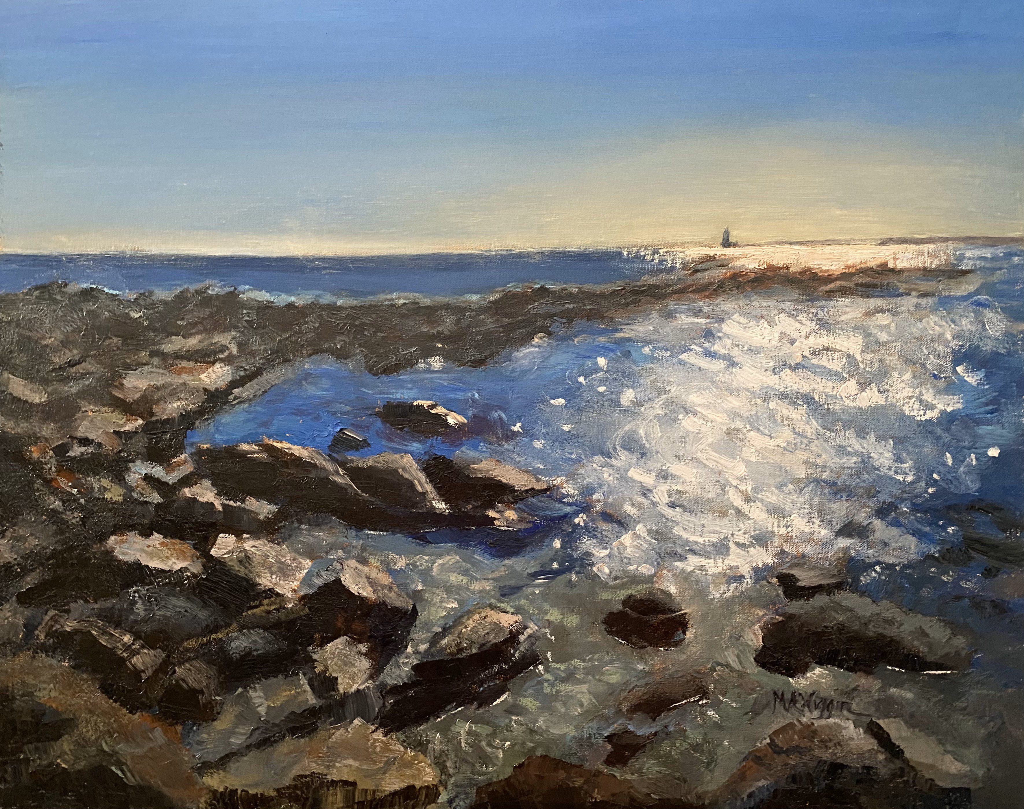 Afternoon in the Cove 16 X 20 Oil on Linen $800 Framed