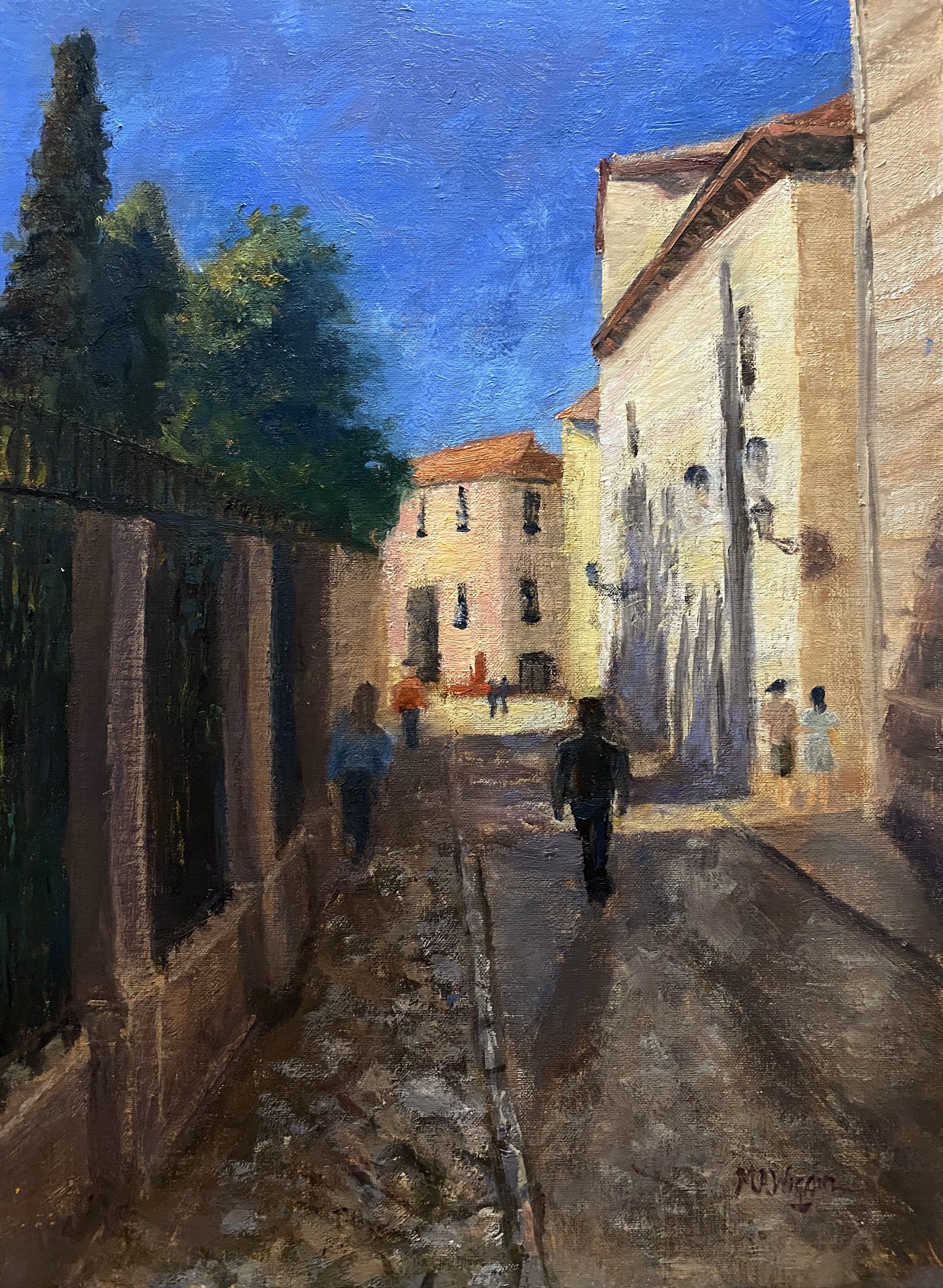 Along the Streets of Granada 12X16 Oil on Linen $650 Framed
