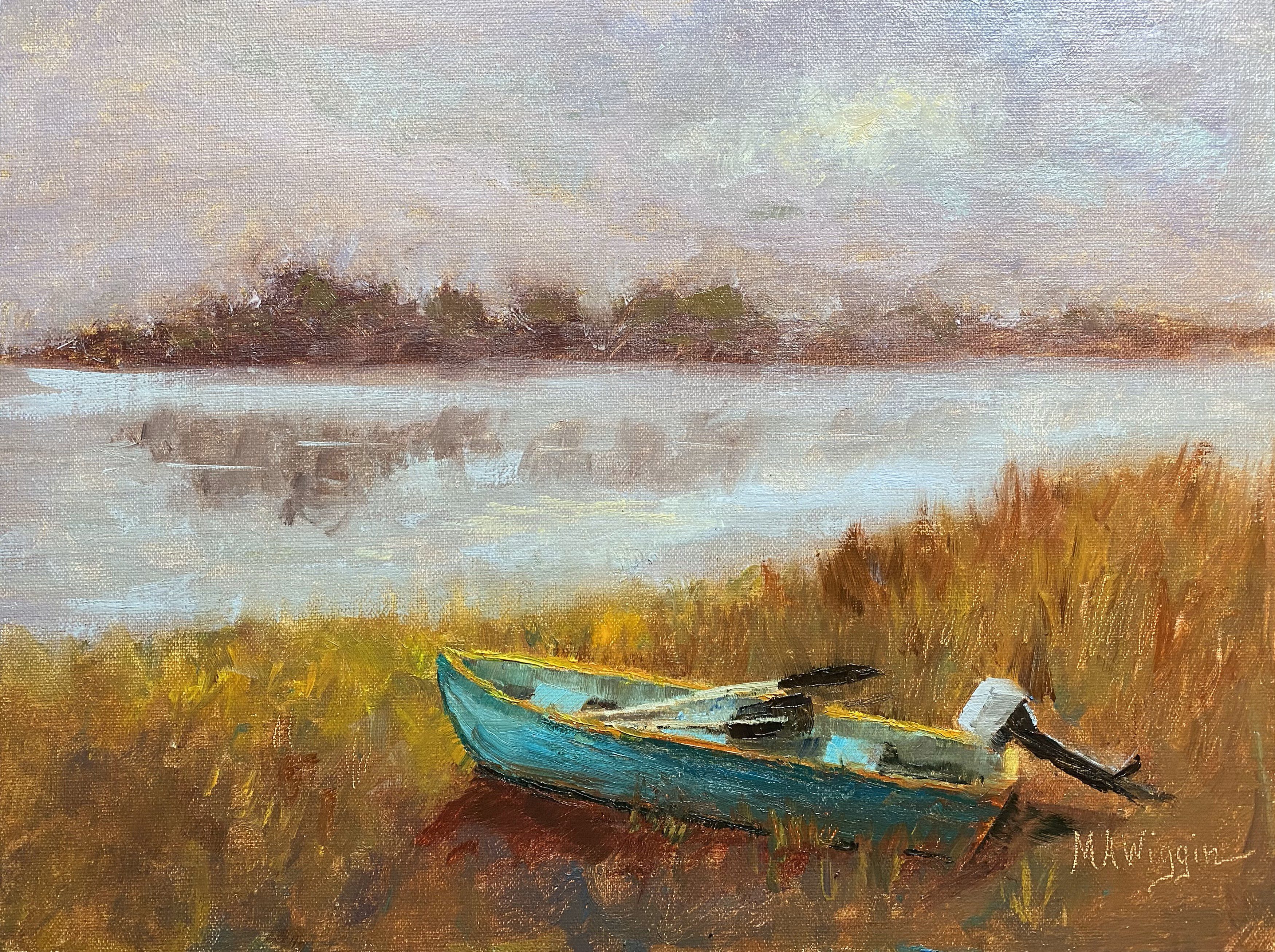 Don’t Forget the Oars 9X12 Oil on Linen Framed $400