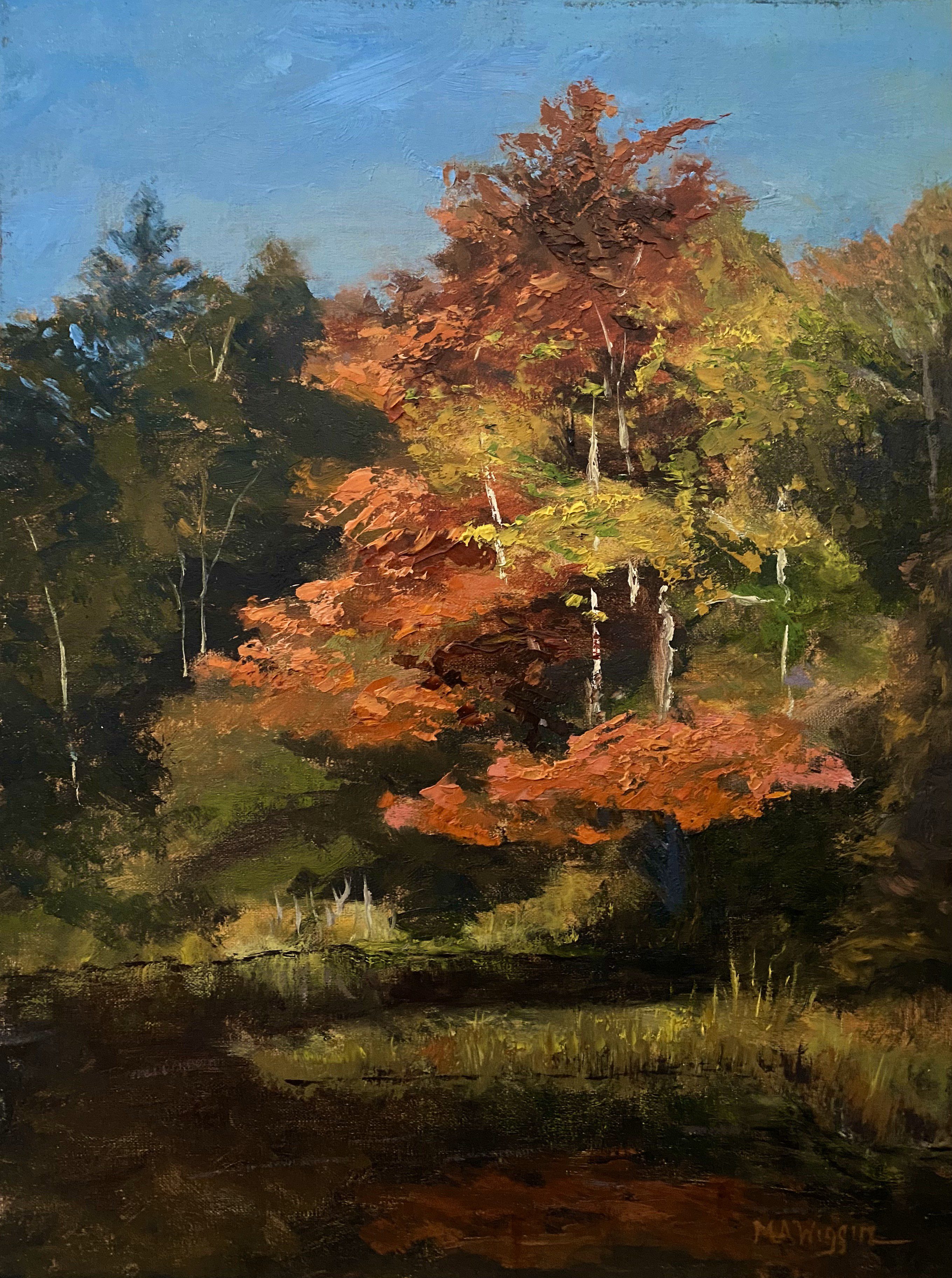 Fall on Peaks Island 12X16 Oil on Linen $650 Framed