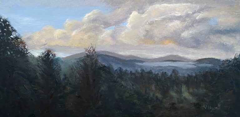 The Clouds Roll On 12X24 Oil on Linen $800