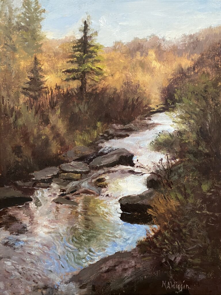 Meandering 12×16 Oil on Linen Framed $800