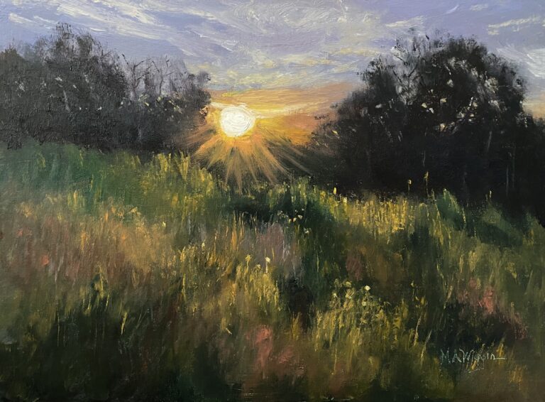 The Field 12×16 Oil on Linen Framed $800