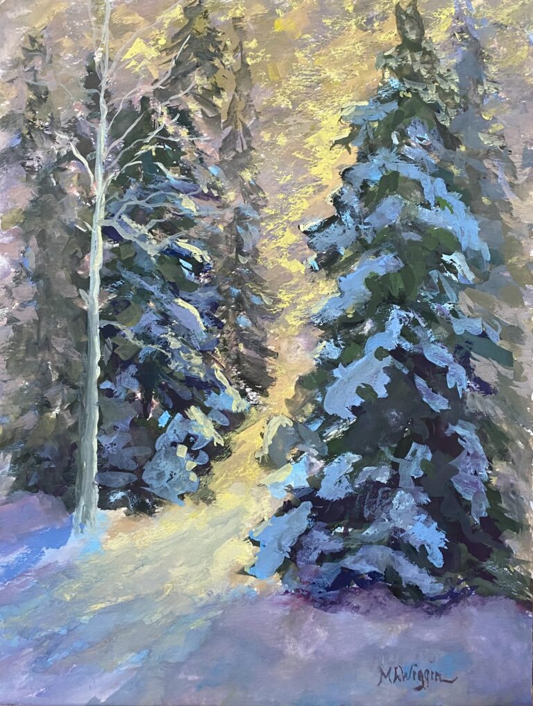 The Morning After 12×16 Gouache Matted and Framed $650