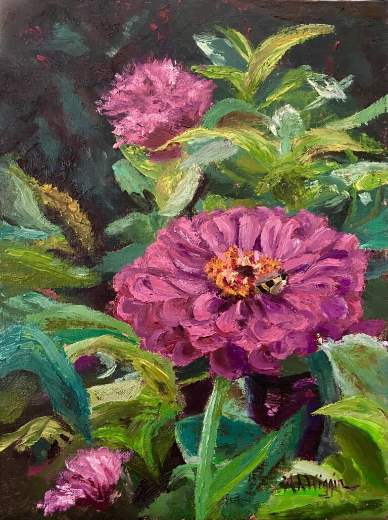 The Visitor 9×12 Oil on Linen Framed $500