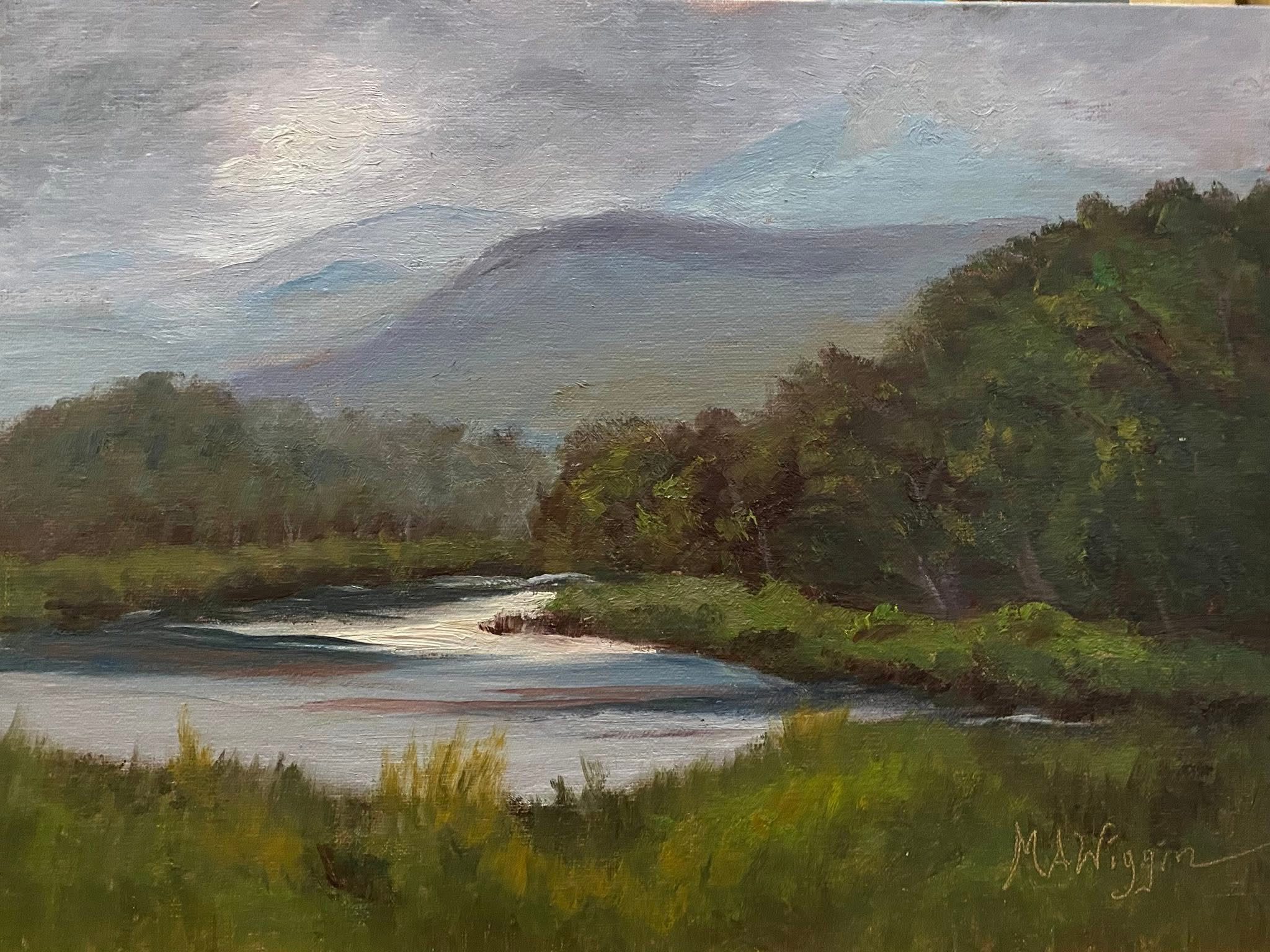 A Pop of Light Breaks Through 9×12 Oil on Linen Framed $450